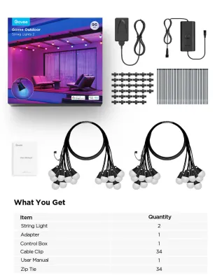 Govee Outdoor String Lights (96ft)