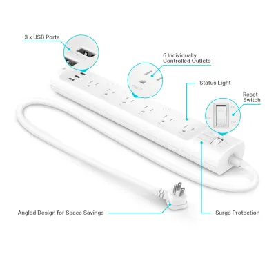 Kasa Smart Wi-Fi Power Strip HS300