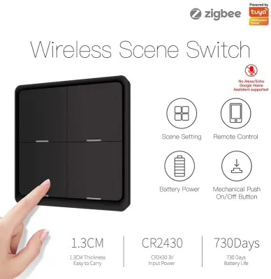 Tuya Zigbee Scene Switch (4 Button)